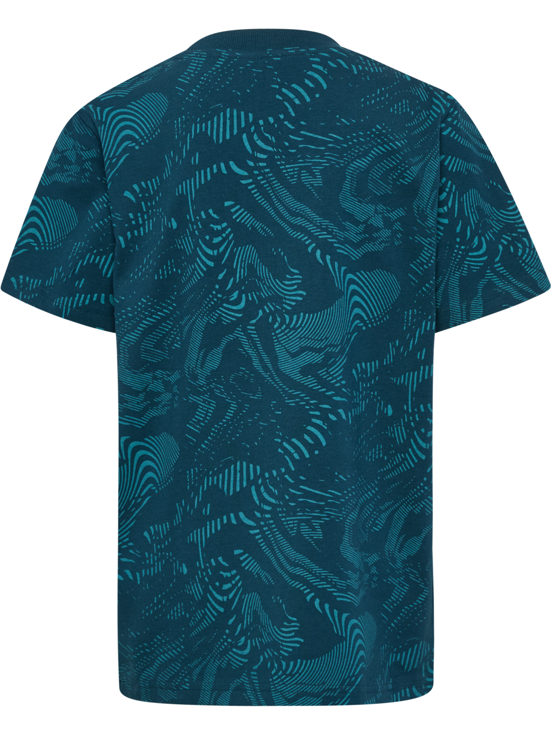 hmlJR AOP LOGO T-SHIRT, REFLECTING POND, packshot