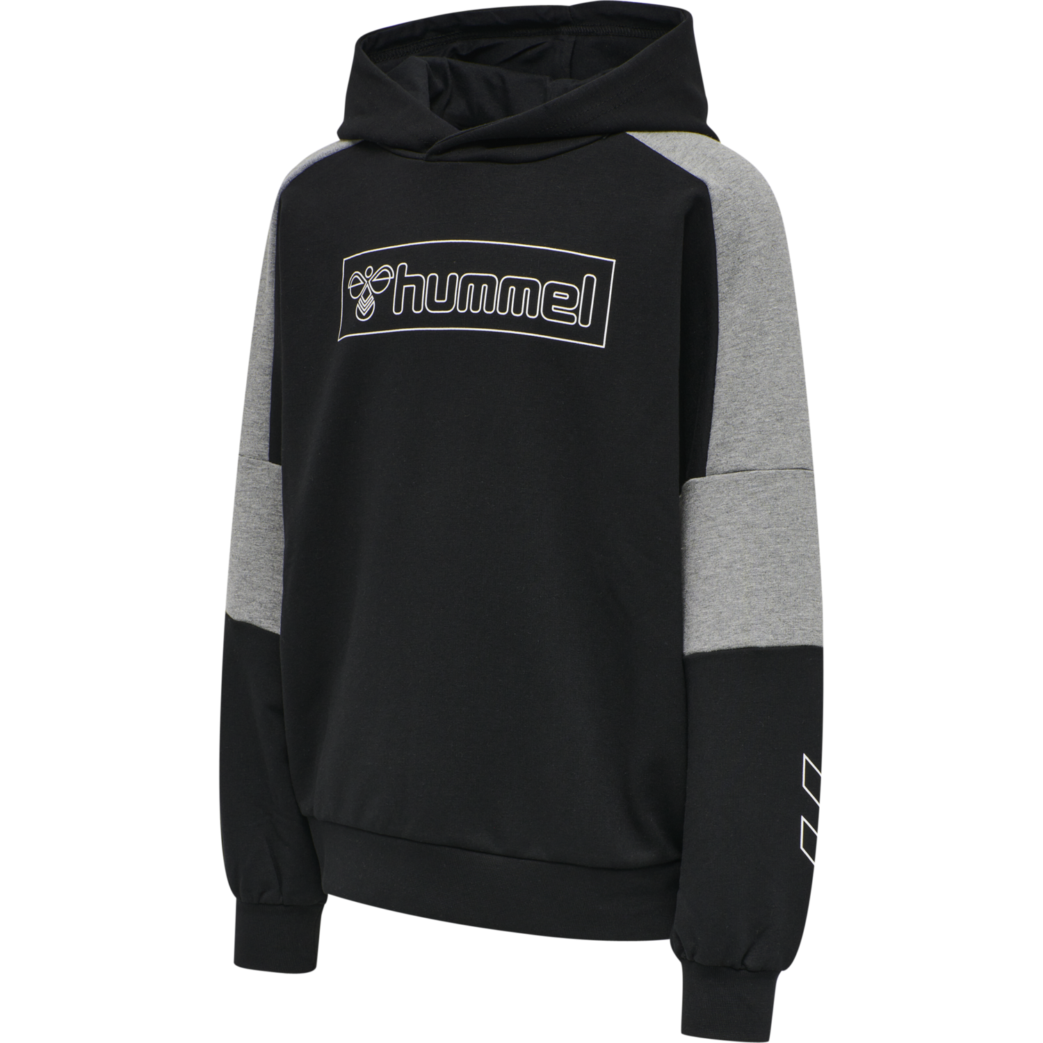 hmlBOXLINE HOODIE, BLACK, packshot