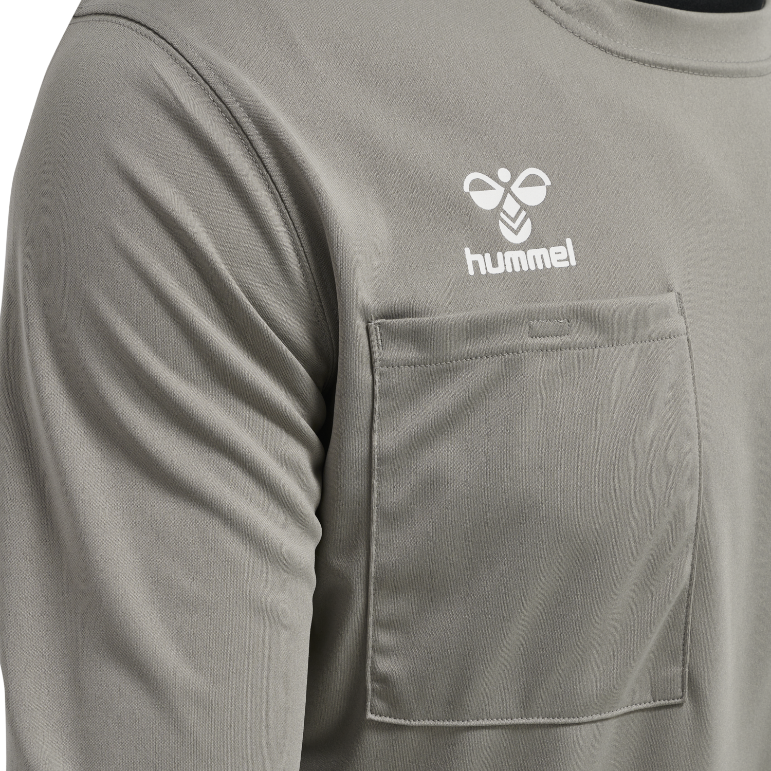 hmlREFEREE CHEVRON JERSEY L/S, STEEPLE GRAY, packshot