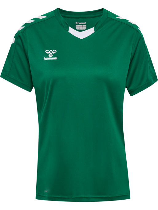 hmlCORE XK POLY JERSEY S/S WOMAN, EVERGREEN, packshot
