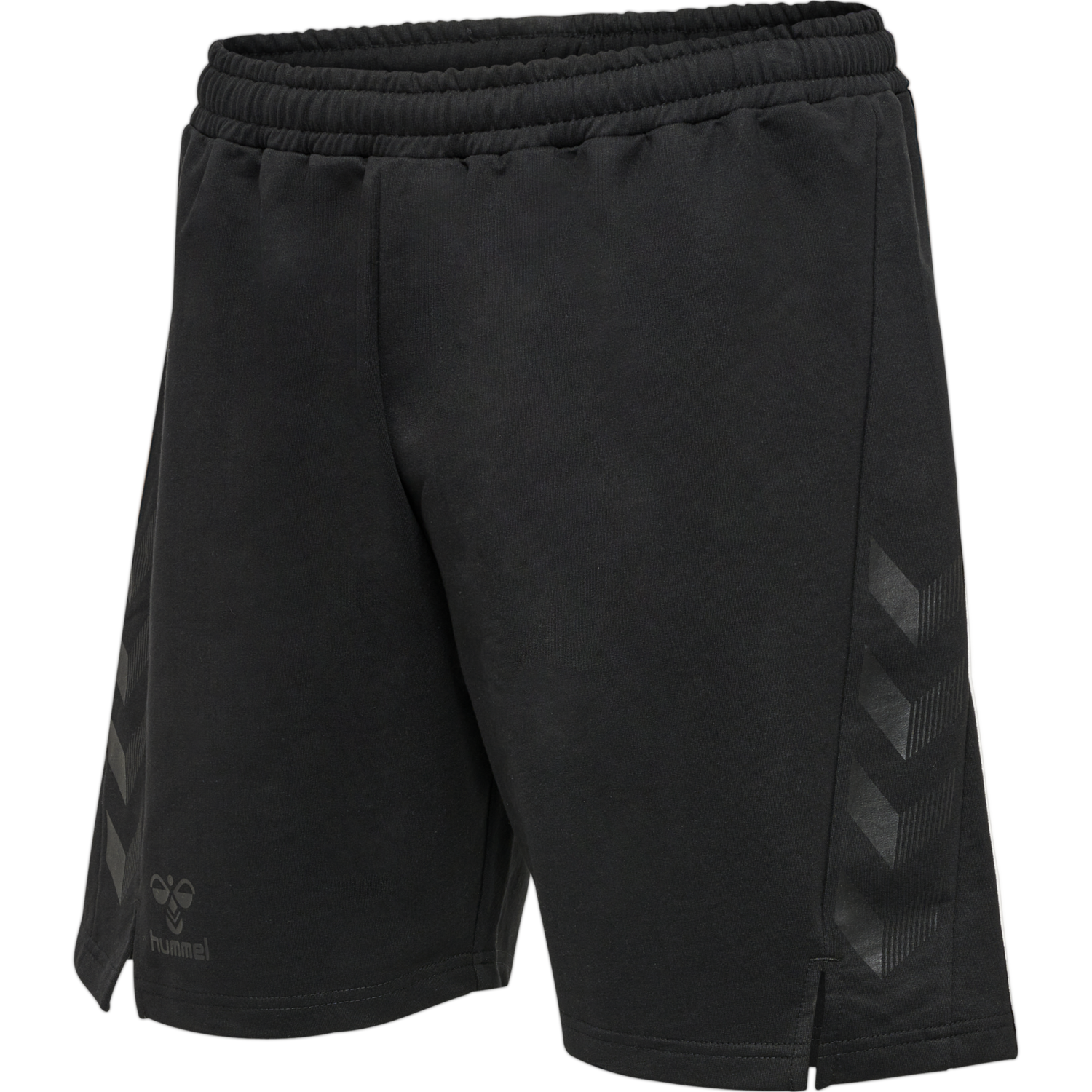 hmlOFFGRID COTTON SHORTS, JET BLACK/FORGED IRON, packshot