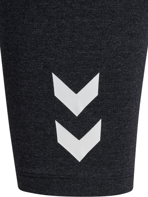 hmlJR LOGO SHORT  TIGHTS, BLACK MELANGE, packshot