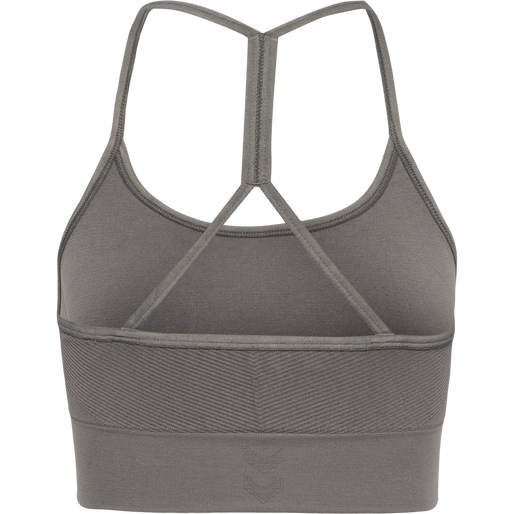 hmlTIFFY SEAMLESS SPORTS TOP, CHARCOAL GRAY, packshot