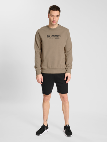 hmlBOOSTER SWEATSHIRT, GREIGE, model