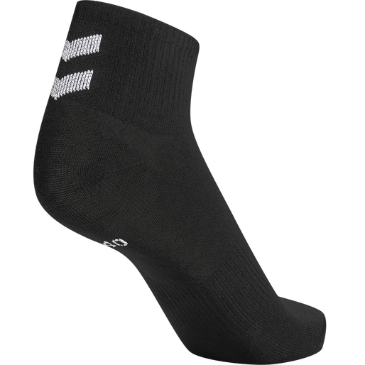 hmlCHEVRON 6-PACK  MID CUT SOCKS, BLACK/BLACK, packshot
