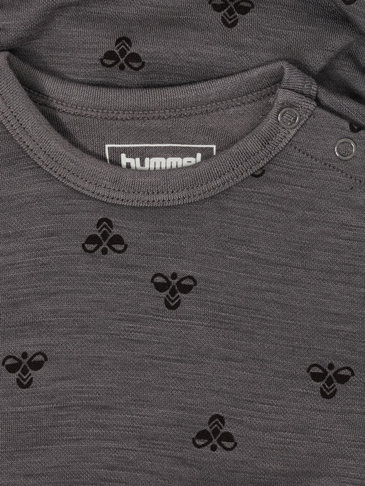 hmlMINI WOOL BODY L/S, CHARCOAL GRAY hmlMINI WOOL BODY L/S, CHARCOAL GRAY, packshot
