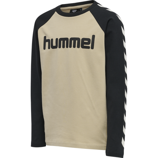 hmlBOYS T-SHIRT L/S, HUMUS, packshot