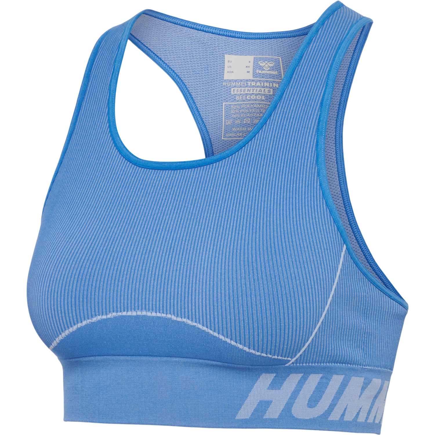 hmlTE CHRISTEL SEAMLESS SPORTS TOP, RIVIERA/BLUE BELL MELANGE, packshot