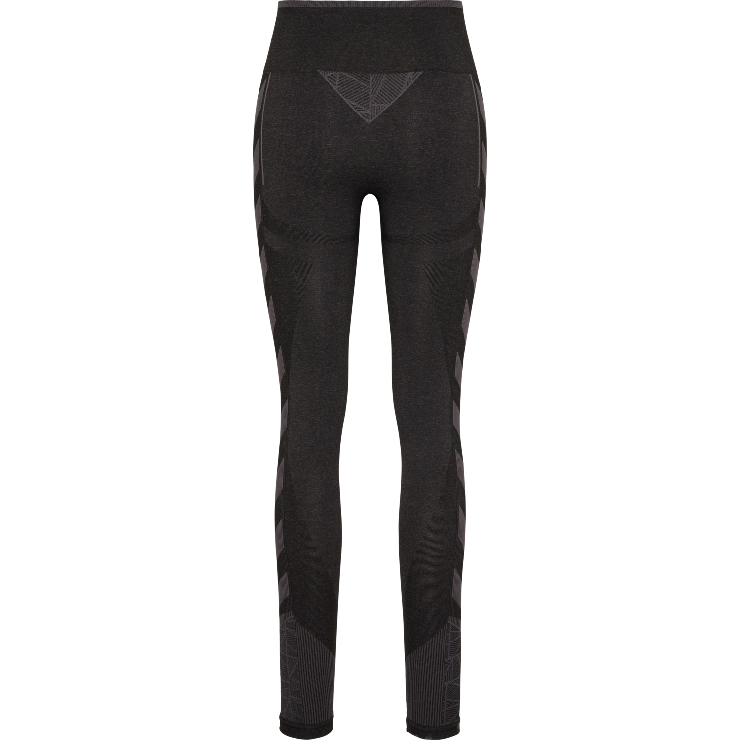 hmlMT ENERGY SEAMLESS HW TIGHTS, BLACK/ASPHALT MELANGE, packshot