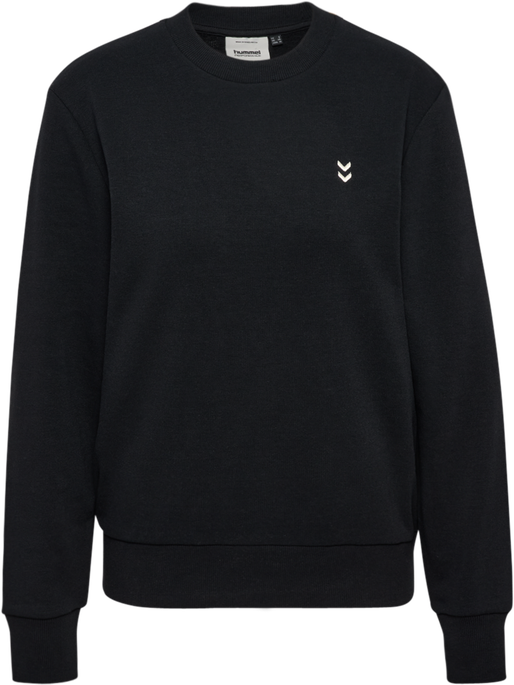 hmlPULSE W SWEAT CREWNECK, BLACK, packshot
