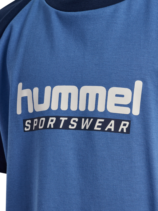 hmlJR LOGO T-SHIRT S/S, DUTCH BLUE, packshot