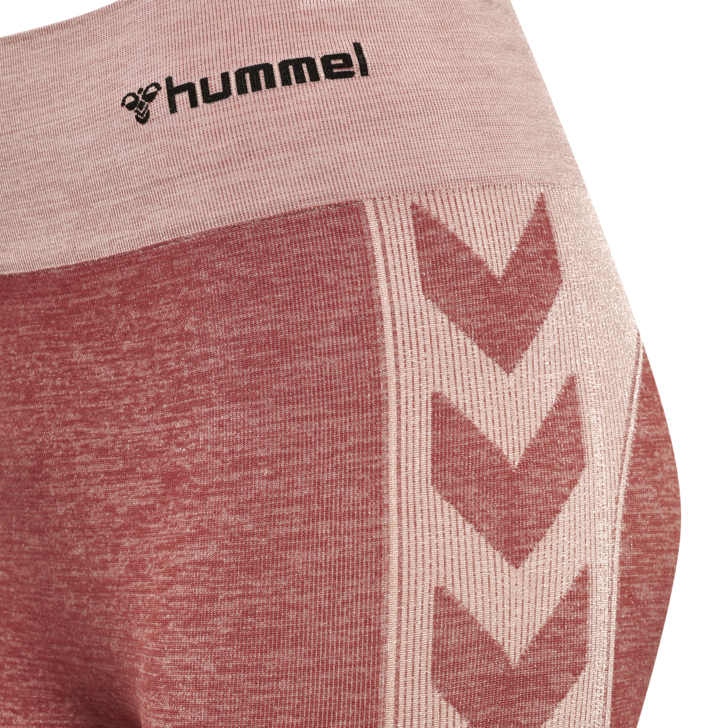 hmlCLEA SEAMLESS MID WAIST TIGHTS, WITHERED ROSE/ROSE TAN MELANGE, packshot