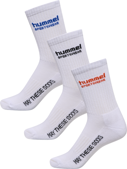 hml3-PACK SOCKS SPORTSWEAR, WHITE/PAPRIKA hml3-PACK SOCKS SPORTSWEAR, WHITE/PAPRIKA, packshot