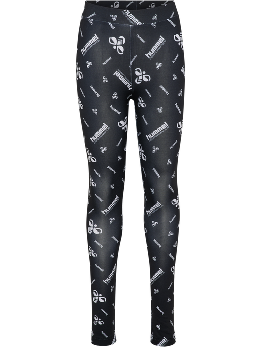 hmlJR GYM TIGHTS, BLACK/WHITE, packshot