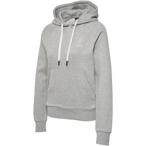 hmlGG12 SWEAT HOODIE WOMAN, GREY MELANGE hmlGG12 SWEAT HOODIE WOMAN, GREY MELANGE, packshot