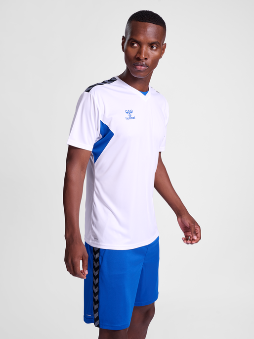 hmlAUTHENTIC PL JERSEY S/S, WHITE/TRUE BLUE, model