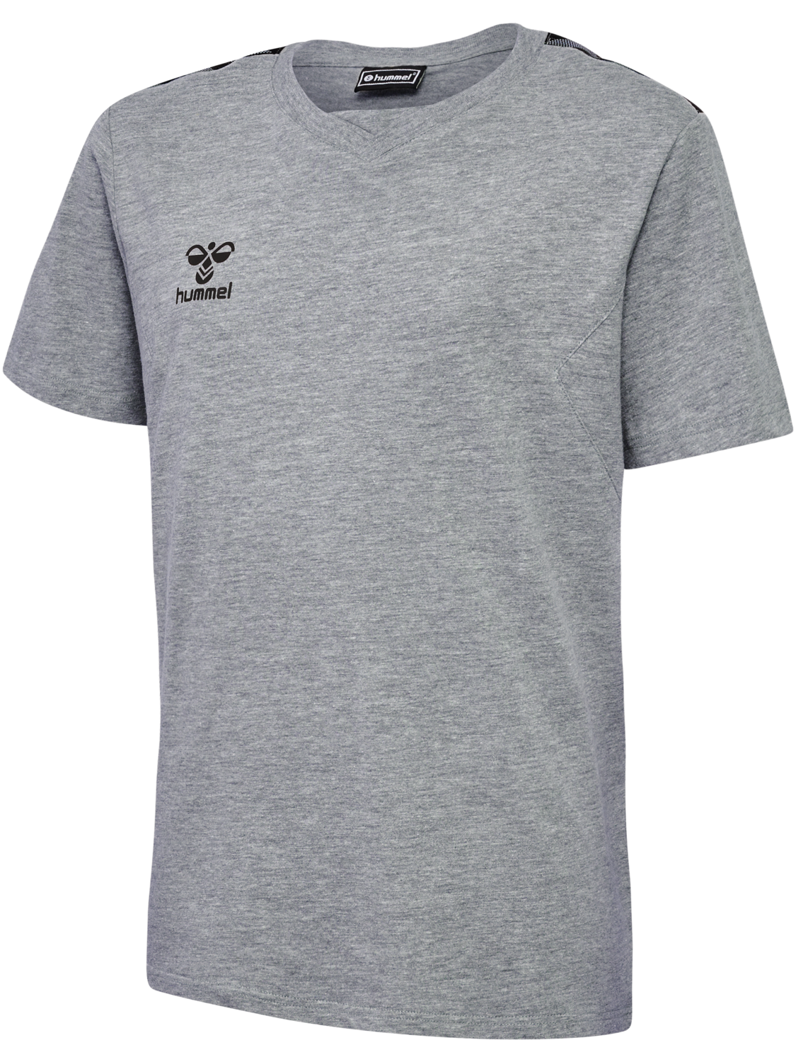 hmlAUTHENTIC CO T-SHIRT S/S KIDS, GREY MELANGE, packshot