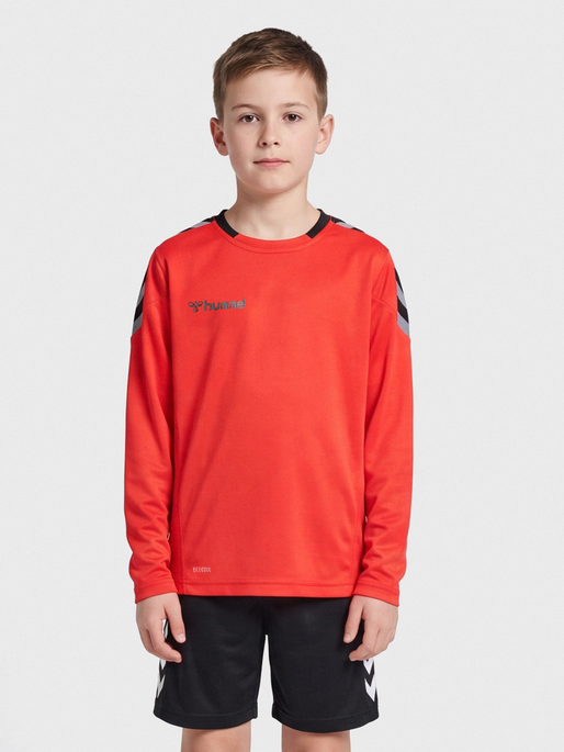 hmlAUTHENTIC KIDS POLY JERSEY L/S, FIRE RED, model