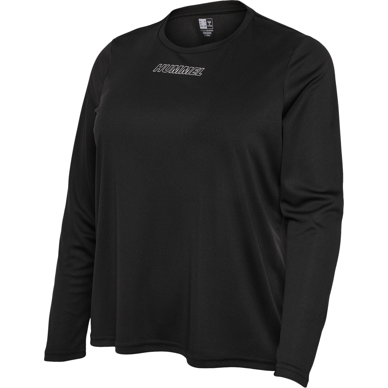 hmlTE CURVY T-SHIRT L/S PLUS, BLACK, packshot