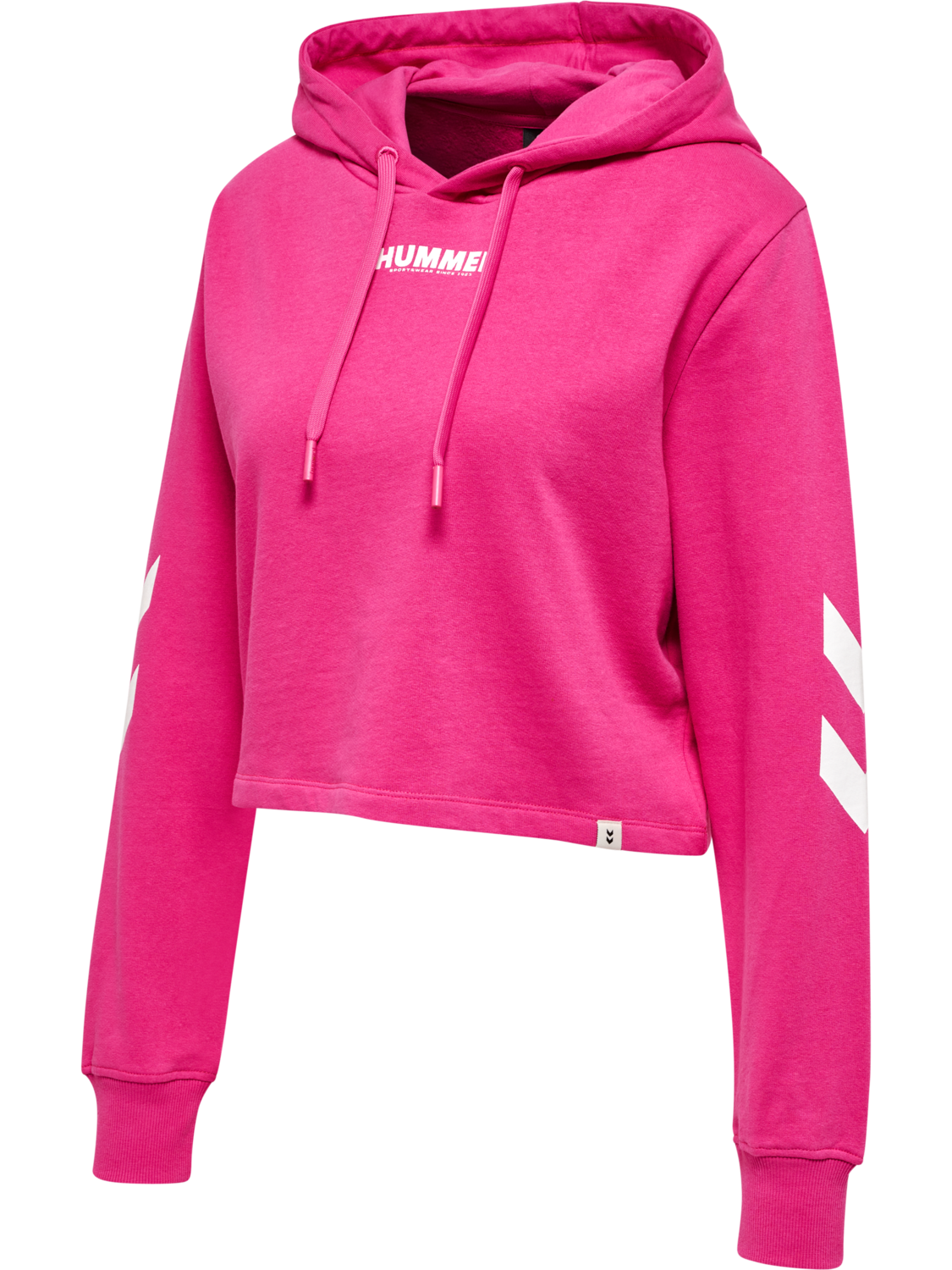 hmlLEGACY WOMAN CROPPED HOODIE, RASPBERRY ROSE, packshot