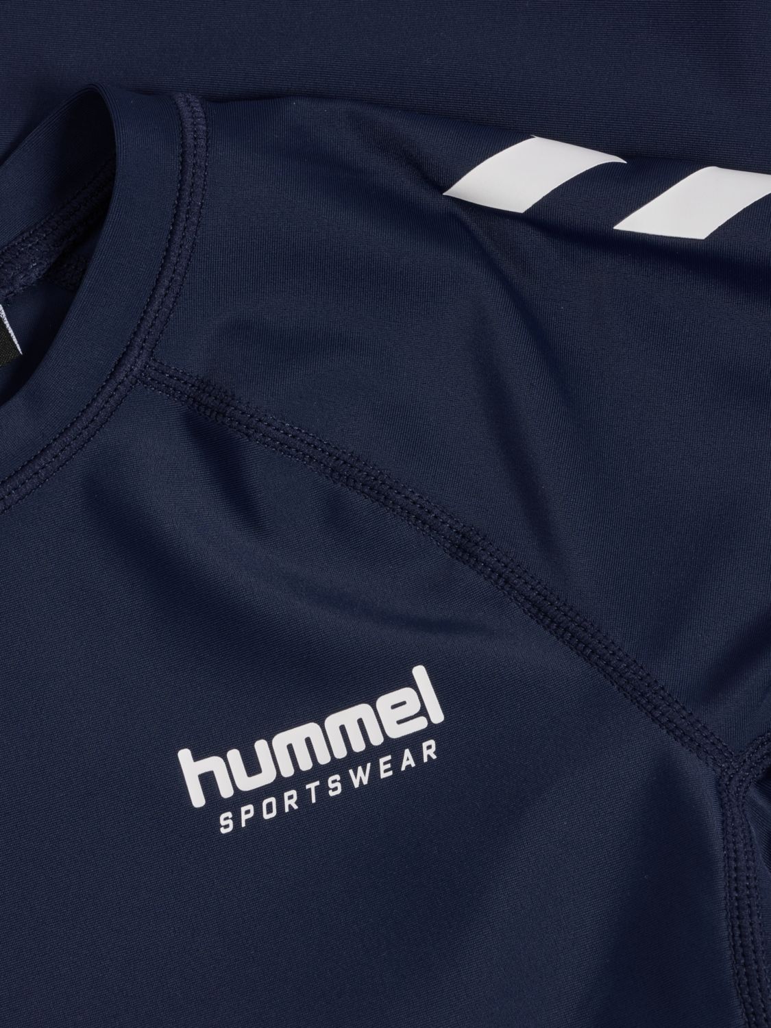 hmlJR SWIM T-SHIRT L/S, DRESS BLUES, packshot