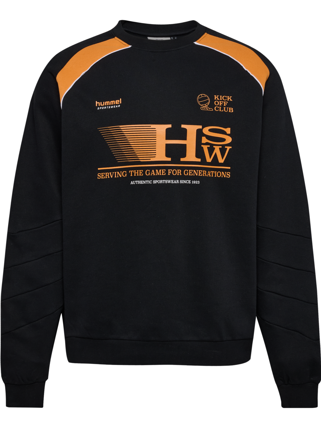hmlOVERSIZED CREW HSW, BLACK, packshot