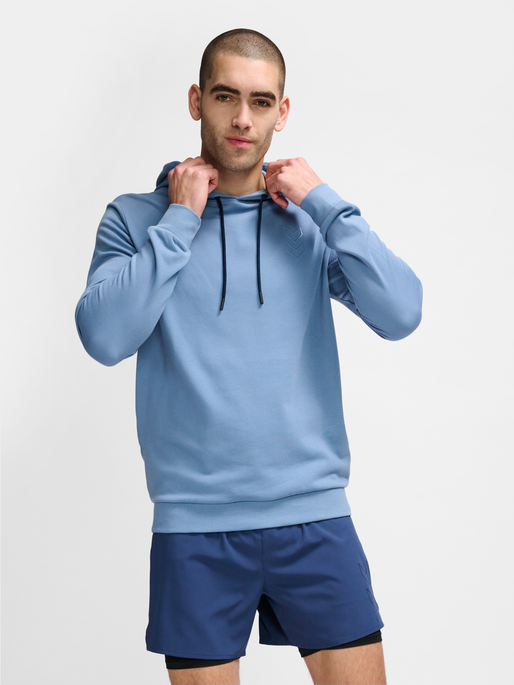 hmlACTIVE CO HOODIE, CORONET BLUE, model