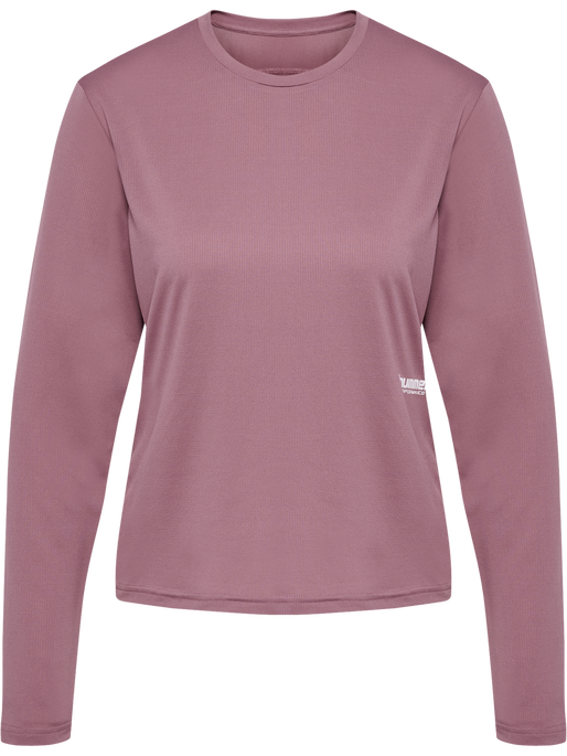 hmlPULSE WORKOUT W T-SHIRT L/S, WISTFUL MAUVE, packshot