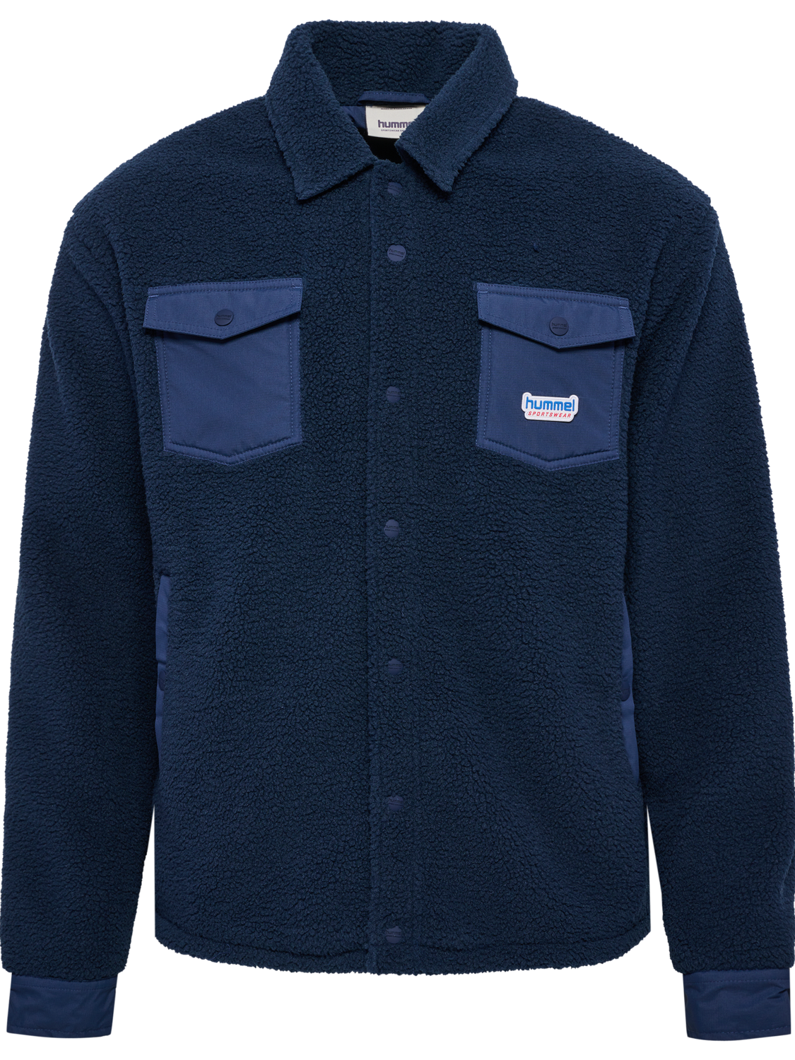 hmlFLEECE OVERSHIRT SPORTSWEAR, DRESS BLUES, packshot