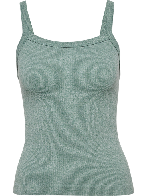 hmlYOGA SEAMLESS RIB TOP, CHINOIS GREEN MELANGE, packshot