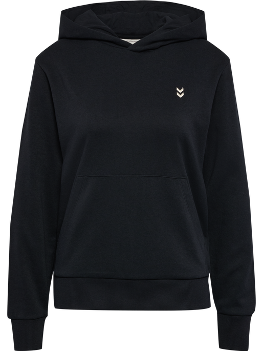 hmlPULSE W SWEAT HOODIE, BLACK, packshot