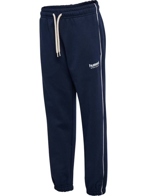 hmlJR LOOSE SWEATPANT PIPING, DRESS BLUES, packshot