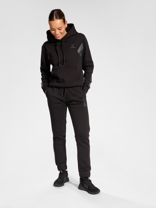 hmlACTIVE CO HOODIE WOMAN, BLACK, model