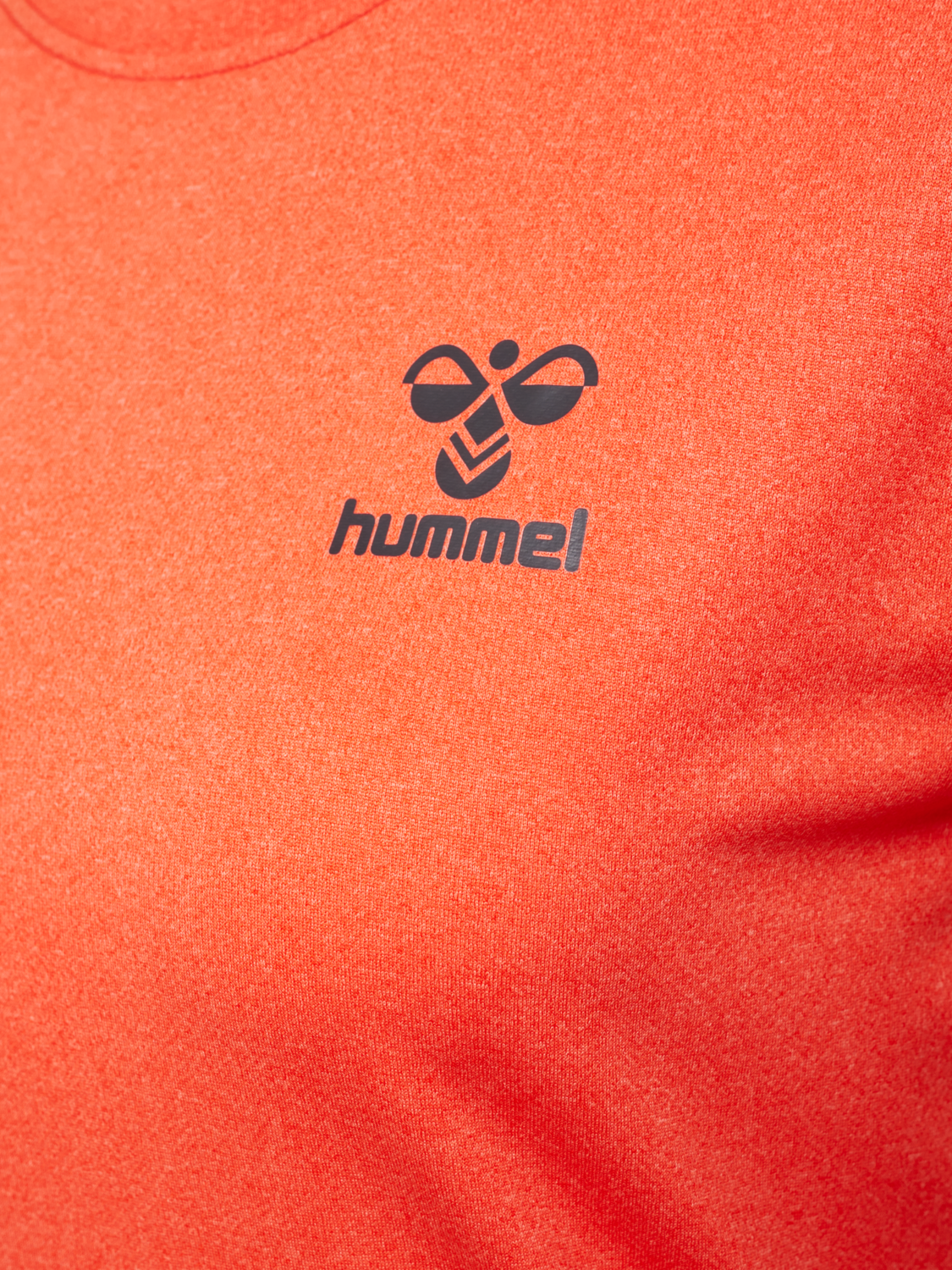 hmlSPRINT MEL T-SHIRT L/S WOMAN, SPICY ORANGE MELANGE, packshot