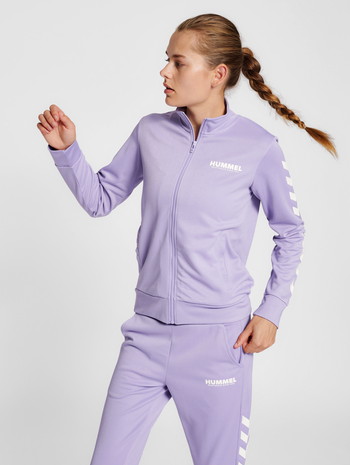 hmlLEGACY POLY WOMAN ZIP JACKET, HEIRLOOM LILAC, model