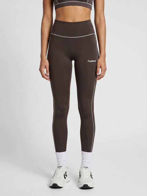 hmlPULSE RETRO HIGH WAIST TIGHTS, SHALE, model
