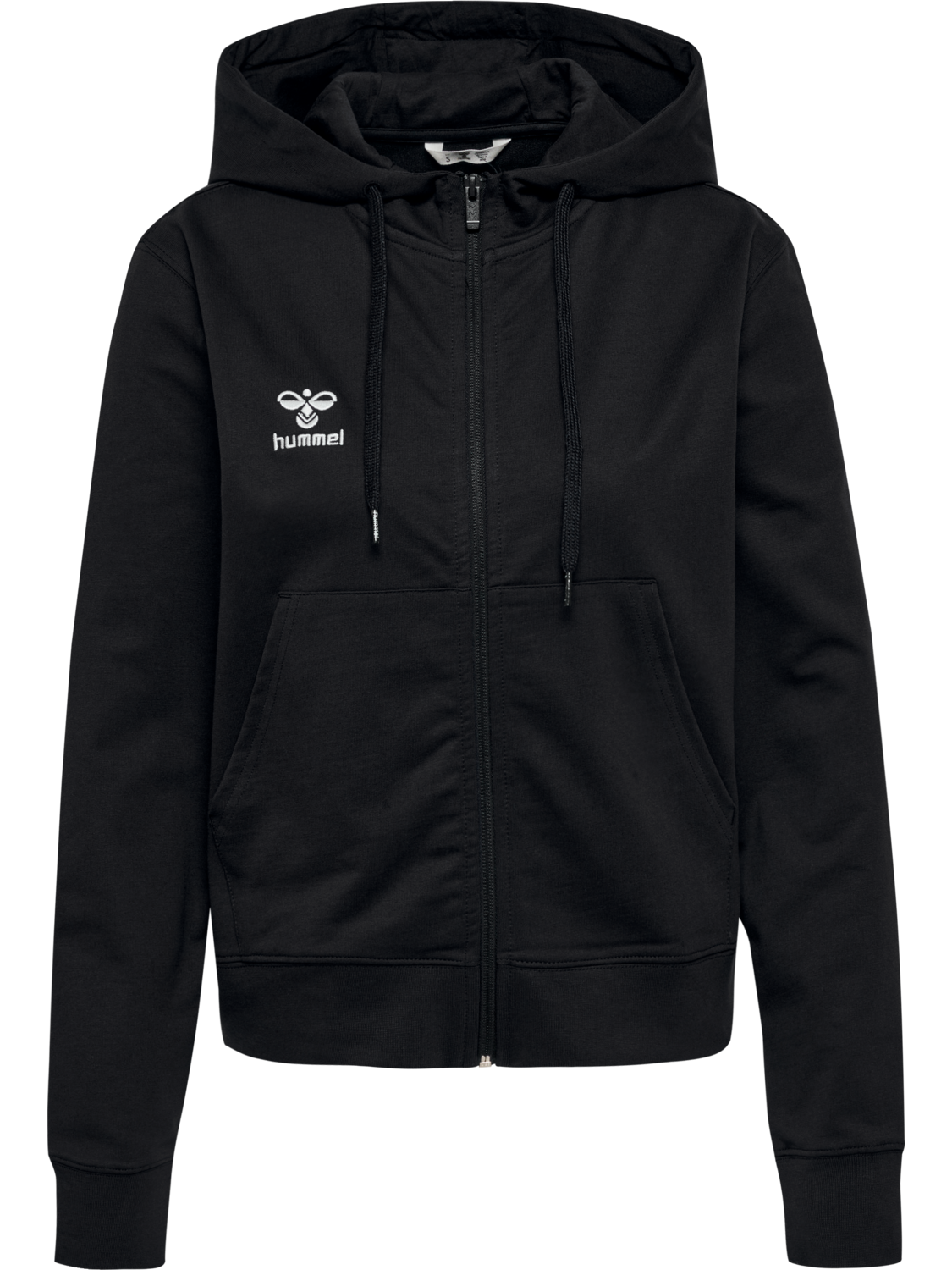 hmlGO 2.0 ZIP HOODIE WOMAN, BLACK, packshot