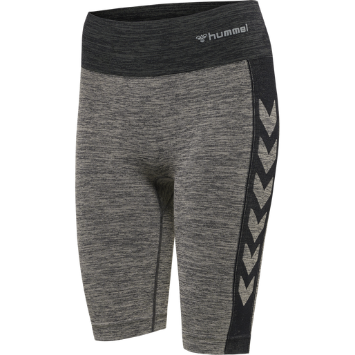 hmlCLEA SEAMLESS CYCLING SHORTS, CHATEAU GRAY/BLACK MELANGE, packshot