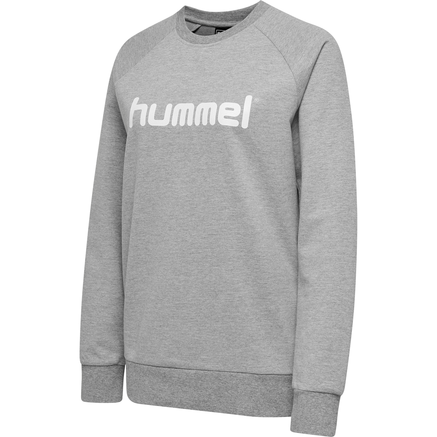 HMLGO COTTON LOGO SWEATSHIRT WOMAN, GREY MELANGE, packshot