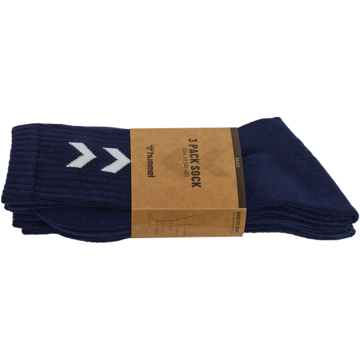 3-Pack Basic Sock, MARINE 3-Pack Basic Sock, MARINE, packshot