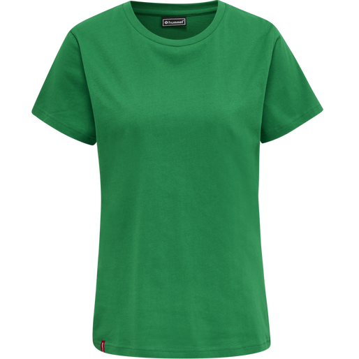 hmlRED BASIC T-SHIRT S/S WOMAN, JOLLY GREEN, packshot