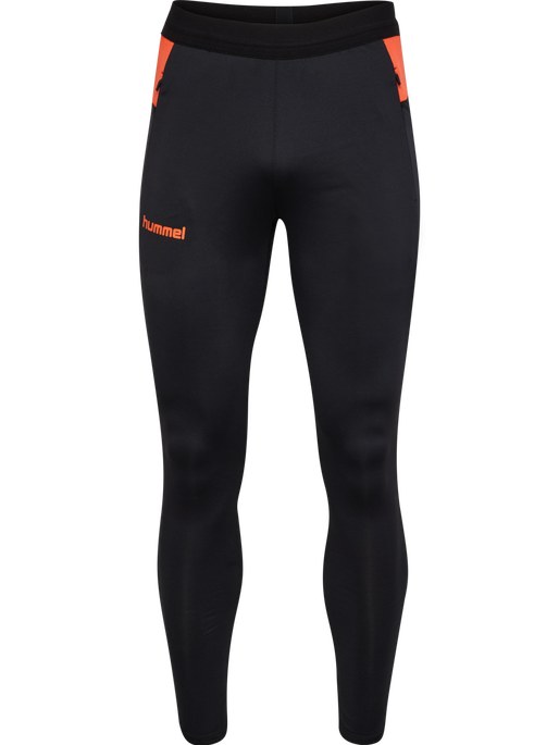 hmlBLAZE PRO TRAINING PANTS, BLACK/ORANGE hmlBLAZE PRO TRAINING PANTS, BLACK/ORANGE, packshot