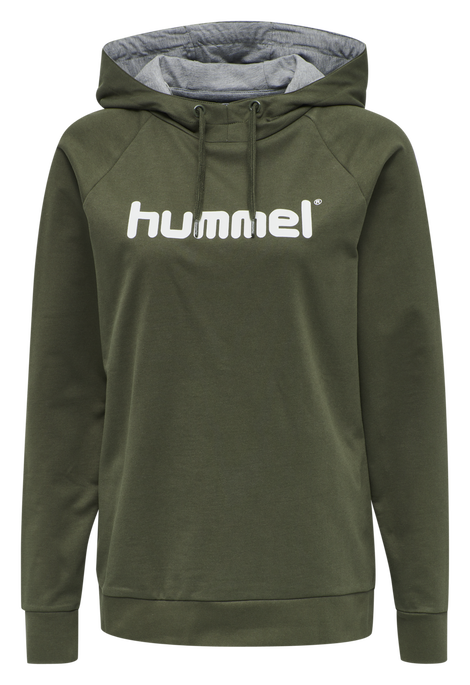 HMLGO COTTON LOGO HOODIE WOMAN, GRAPE LEAF, packshot