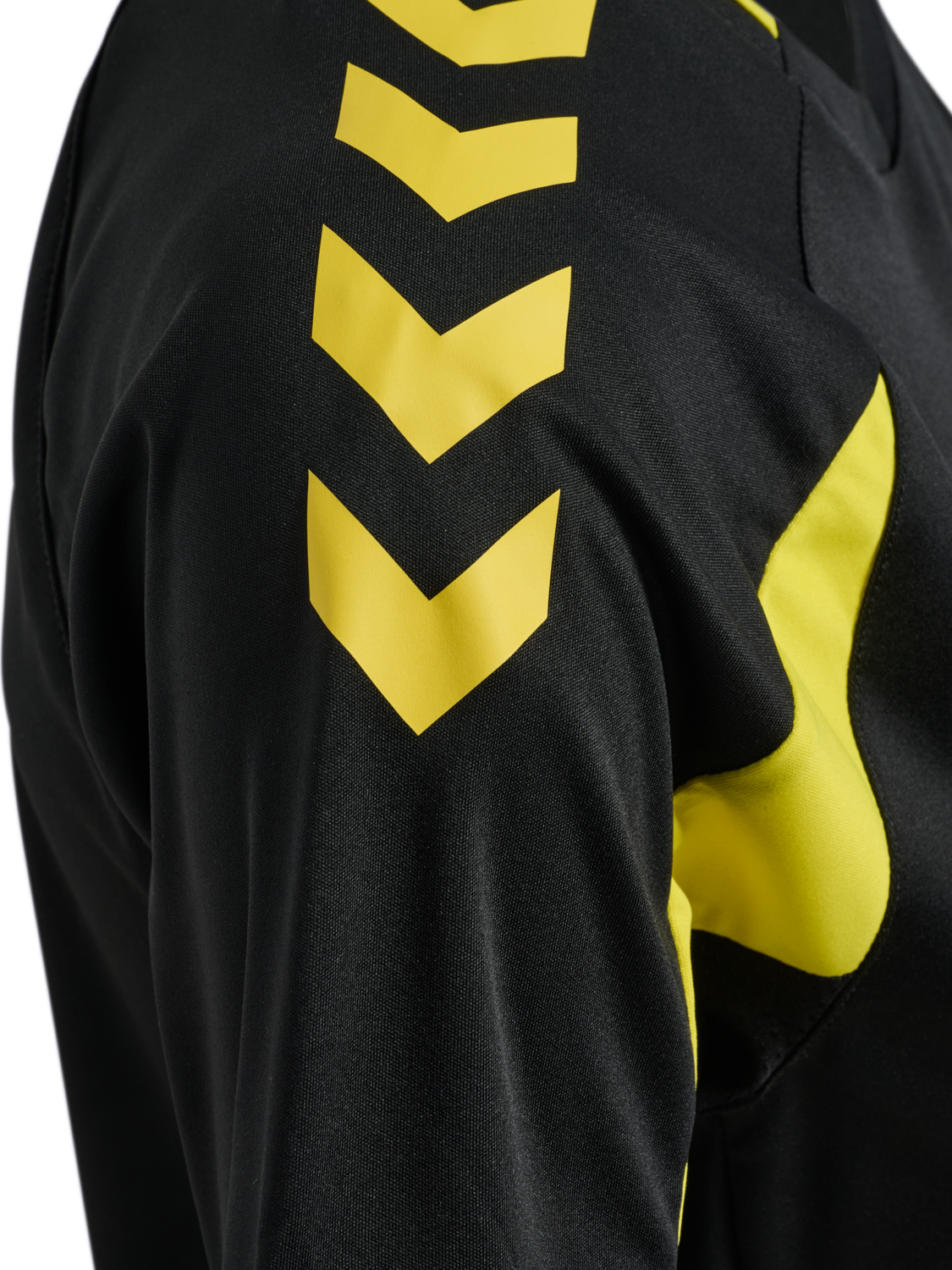 hmlCORE 2.0 JERSEY S/S WOMAN, BLACK/BLAZING YELLOW, packshot