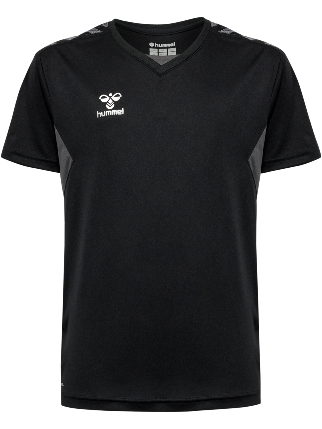 hmlAUTHENTIC PL JERSEY S/S KIDS, BLACK, packshot