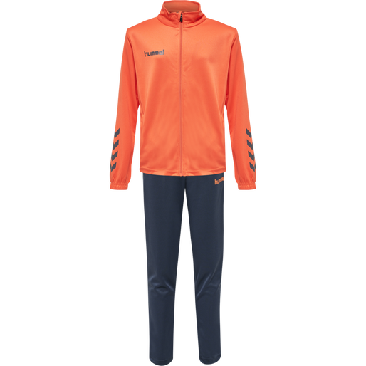 hmlPROMO KIDS POLY SUIT, NASTURTIUM/OMBRE BLUE, packshot