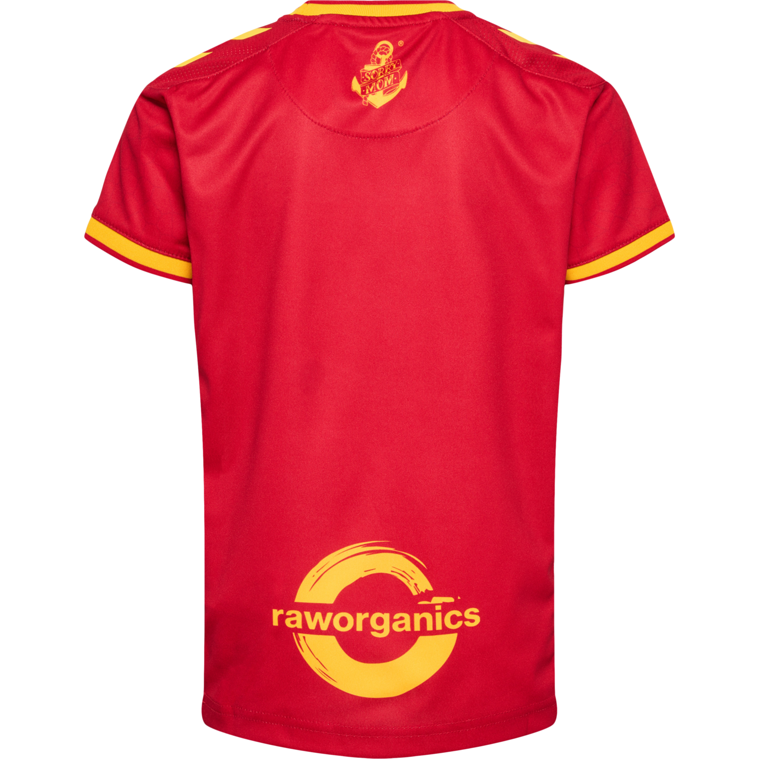 CSC 22/23 HOME JERSEY S/S KIDS, TRUE RED/SPORTS YELLOW W/SPONS, packshot