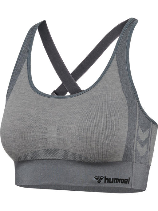 hmlMT SHINE SEAMLESS SPORTS BRA, QUIET SHADE/SHARKSKIN MELANGE, packshot