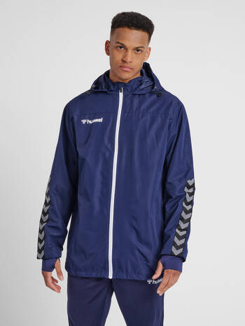 hmlAUTHENTIC ALL-WEATHER JACKET, MARINE, model