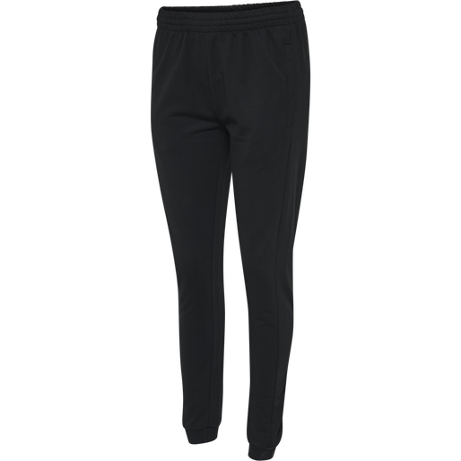 HMLGO COTTON PANTS WO, BLACK HMLGO COTTON PANTS WO, BLACK, packshot
